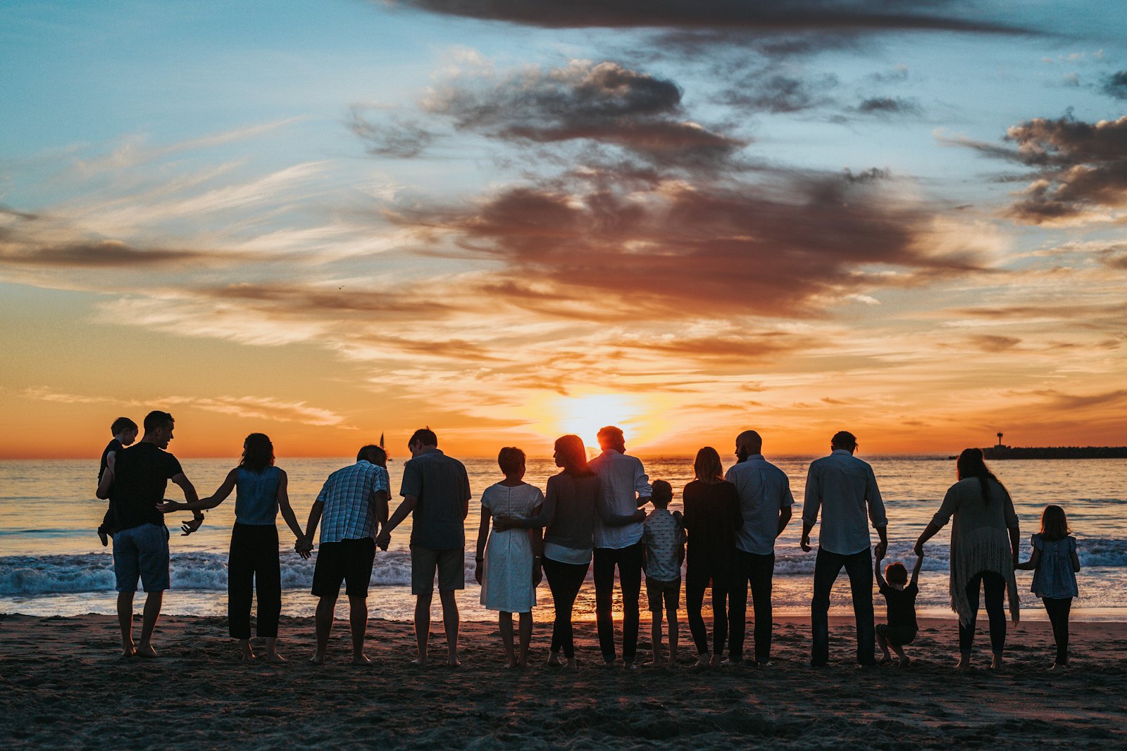 Family walking together outdoors