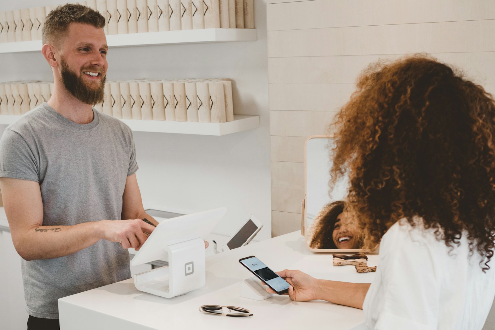 Customer making a digital payment